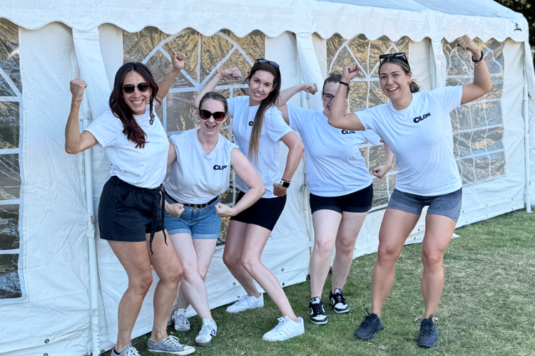 Image: The Clone team helping out at Music in the Park in Basingstoe for charity