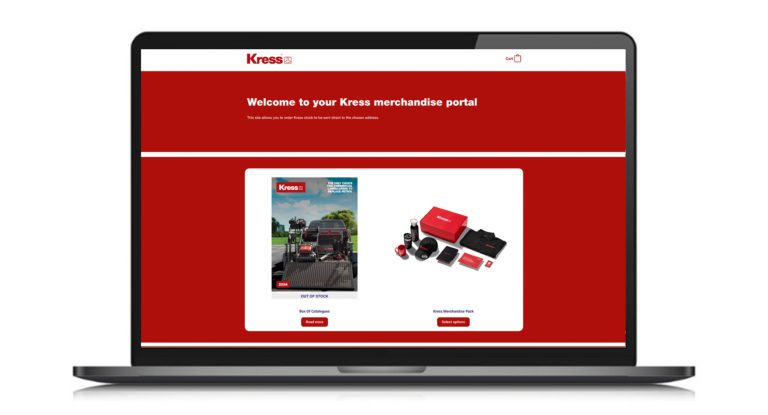 Kress portal on a laptop screen