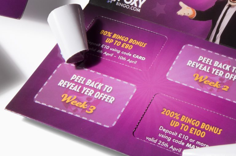 Foxy Bingo interactive direct mail reactivation campaign